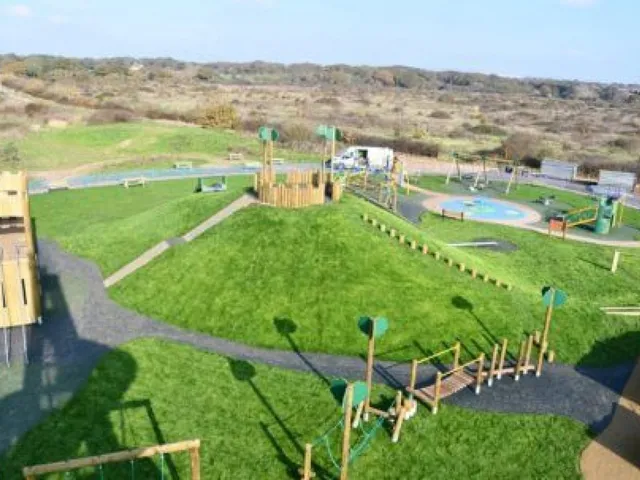 Woodland and grassland at Alver Valley Country Park near Lee-on-the-Solent