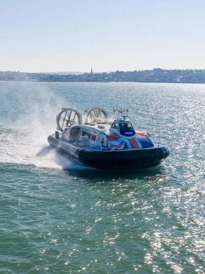 Hovertravel hovercraft across The Solent