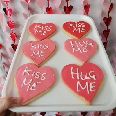 Heart-shaped biscuits